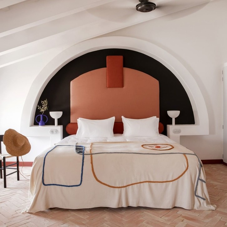 terracota boho bedroom