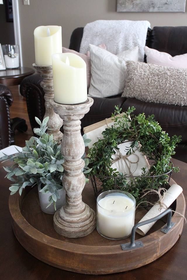 candles coffee table decor