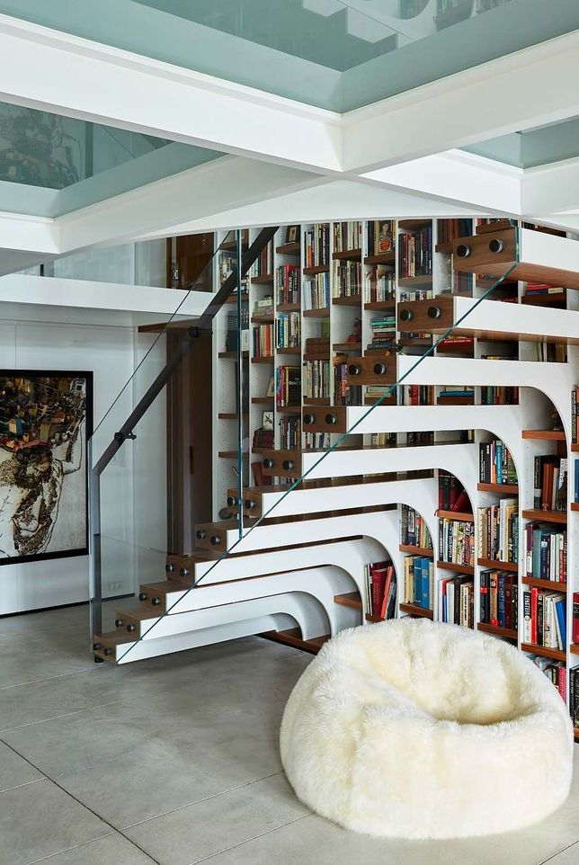 bookshelf  staircase